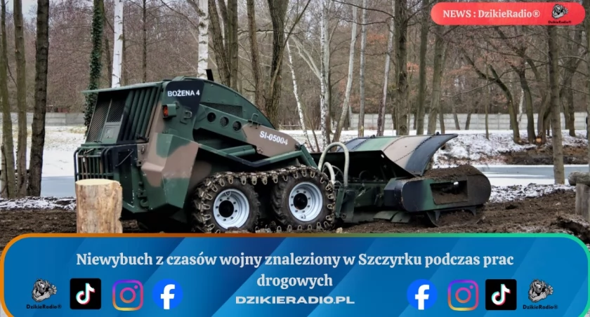 Niewybuch z czasów wojny znaleziony w Szczyrku podczas prac drogowych