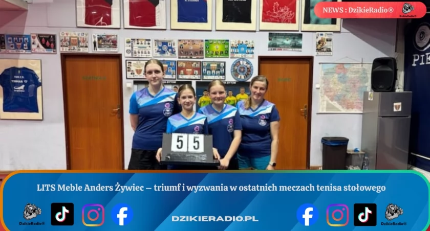 Mieszane wyniki LITS Meble Anders Żywiec w ligowych meczach tenisa stołowego