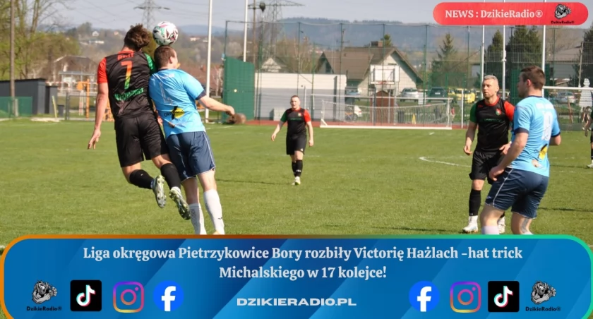 Bory Pietrzykowice świętują efektowną wygraną nad Victorią Hażlach.