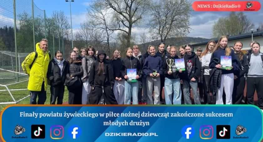Finały powiatu żywieckiego w piłce nożnej dziewcząt zakończone sukcesem młodych drużyn