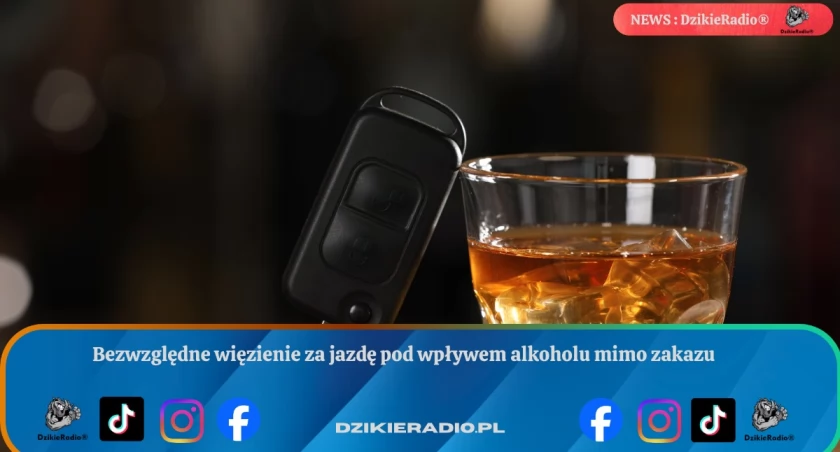 Nietrzeźwy kierowca z recydywą skazany na ponad rok więzienia