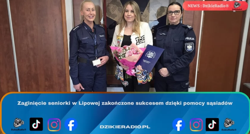 Zaginięcie seniorki w Lipowej zakończone sukcesem dzięki pomocy sąsiadów