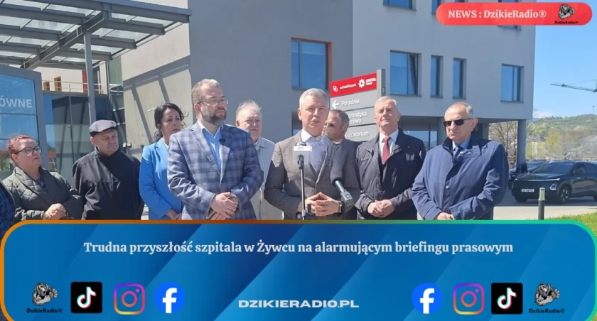 Trudna przyszłość szpitala w Żywcu na alarmującym briefingu prasowym