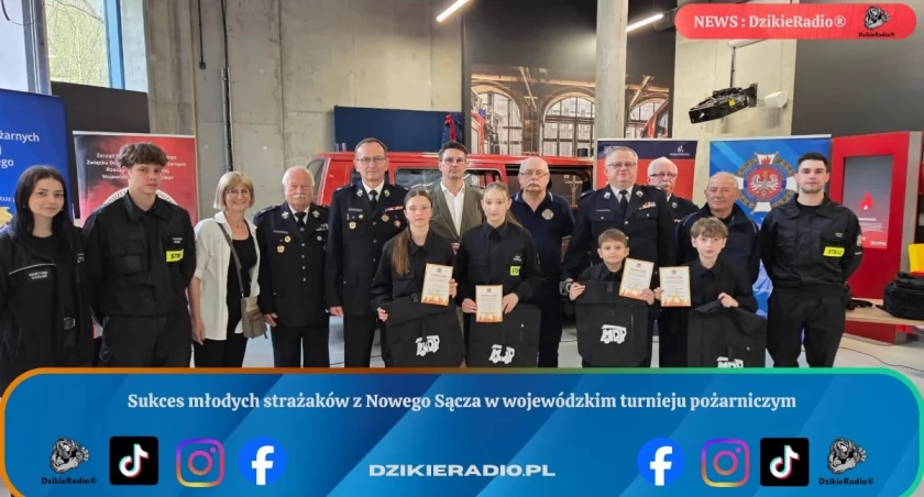 Sukces młodych strażaków  w wojewódzkim turnieju pożarniczym.