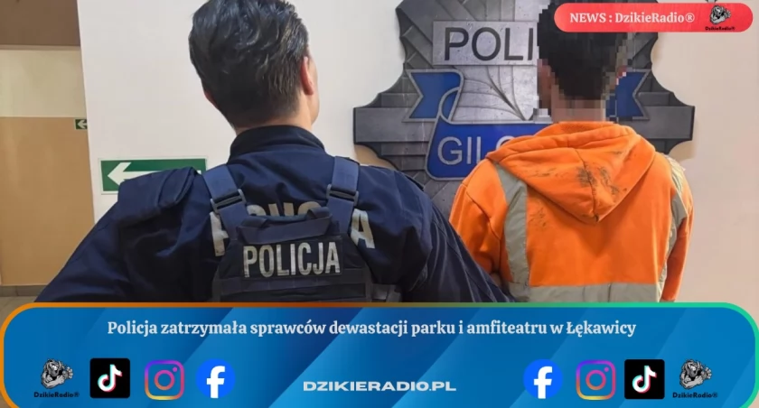 Policja zatrzymała sprawców dewastacji parku i amfiteatru w Łękawicy