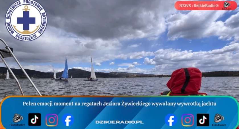 Szybka akcja ratowników uratowała cztery osoby po wywrotce jachtu na regatach