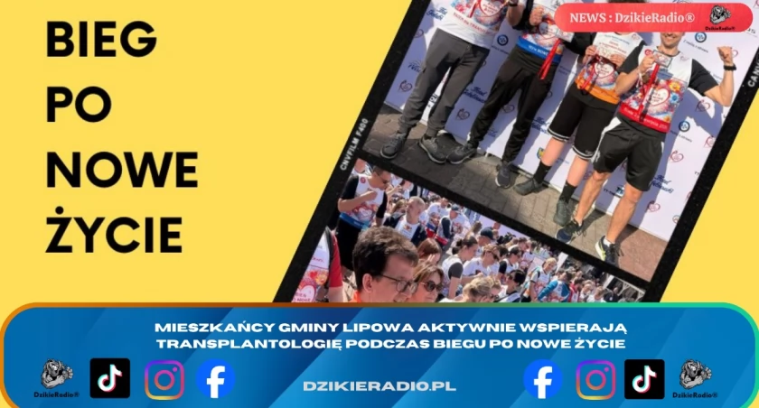 Mieszkańcy Gminy Lipowa aktywnie wspierają transplantologię podczas Biegu po Nowe Życie
