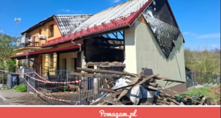 Pomoc dla rodziny dotkniętej pożarem trwa zbiórka na odbudowę domu