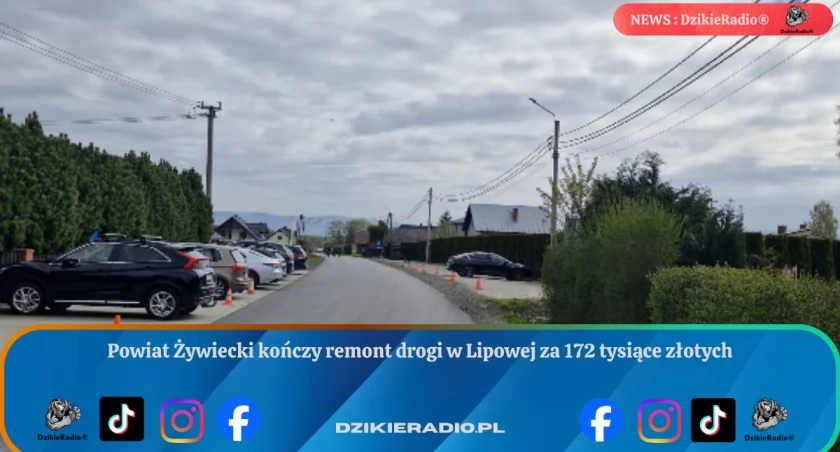 Powiat Żywiecki kończy remont drogi w Lipowej za 172 tysiące złotych