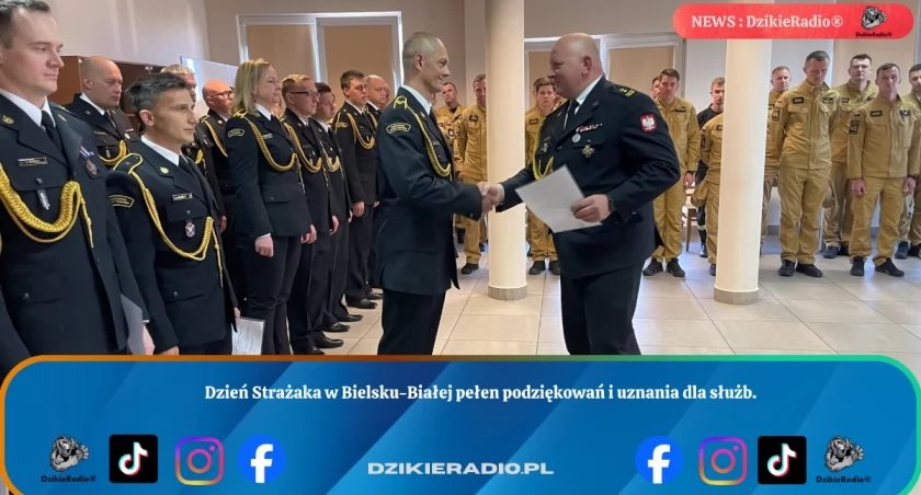 Bielsko-Biała świętuje Dzień Strażaka z awansami i wyróżnieniami
