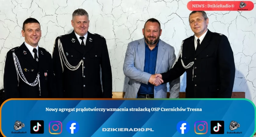 Nowy agregat prądotwórczy wzmacnia strażacką OSP Czernichów Tresna