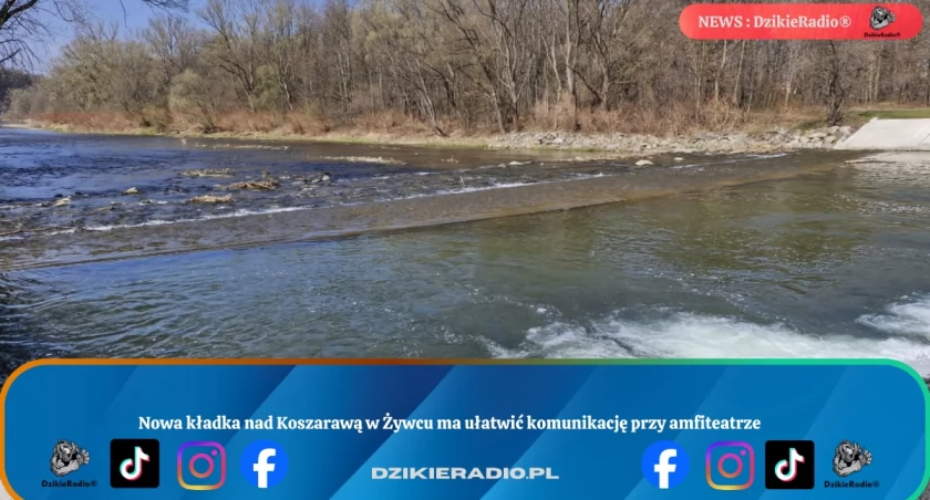 Nowa kładka nad Koszarawą w Żywcu ma ułatwić komunikację przy amfiteatrze
