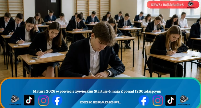 Matura 2026 w powiecie żywieckim Startuje 4 maja Z ponad 1200 zdającymi