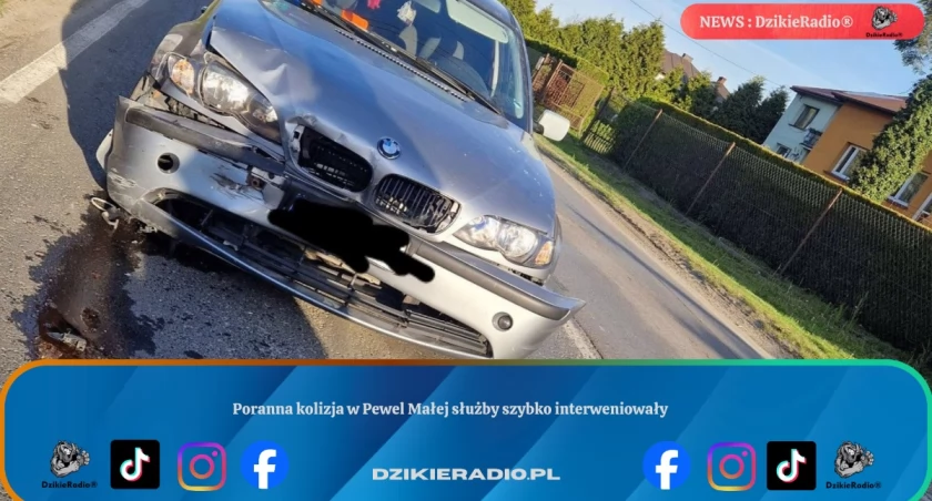 Poranna kolizja w Pewel Małej służby szybko interweniowały