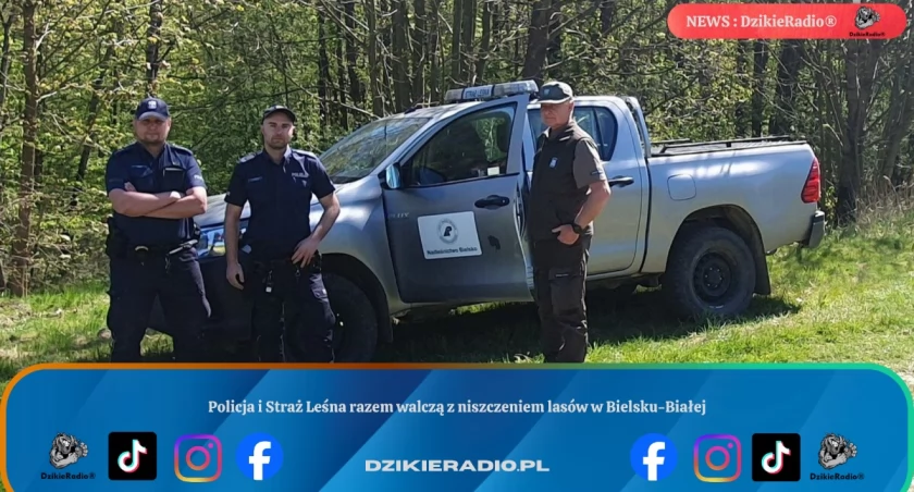 Policja i Straż Leśna razem walczą z niszczeniem lasów w Bielsku-Białej