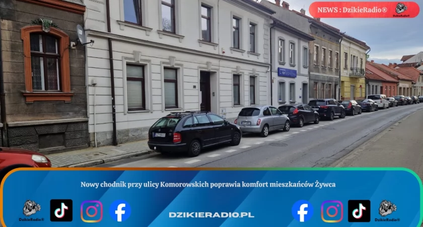 Nowy chodnik przy ulicy Komorowskich poprawia komfort mieszkańców Żywca
