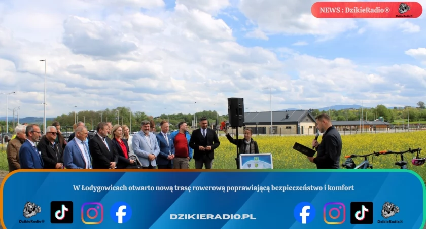 W Łodygowicach otwarto nową trasę rowerową poprawiającą bezpieczeństwo i komfort