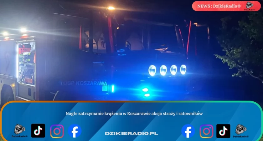 Nagłe zatrzymanie krążenia w Koszarawie akcja straży i ratowników