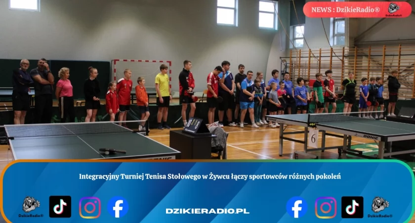 Integracyjny Turniej Tenisa Stołowego w Żywcu łączy sportowców różnych pokoleń