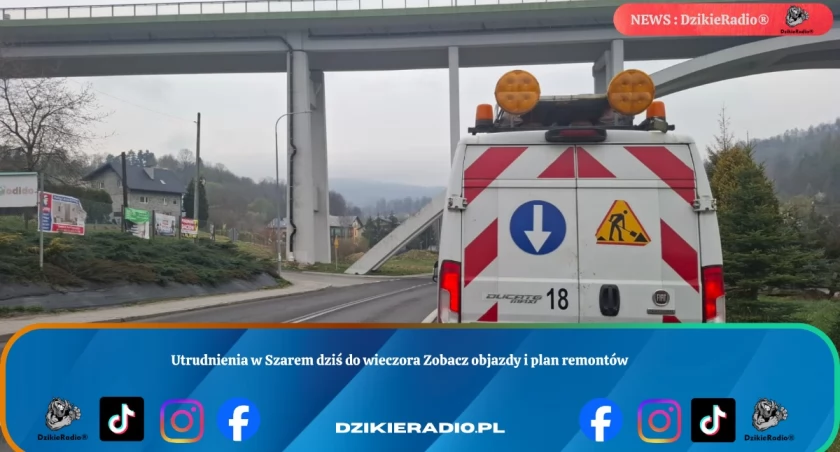 Utrudnienia w Szarem dziś do wieczora Zobacz objazdy i plan remontów
