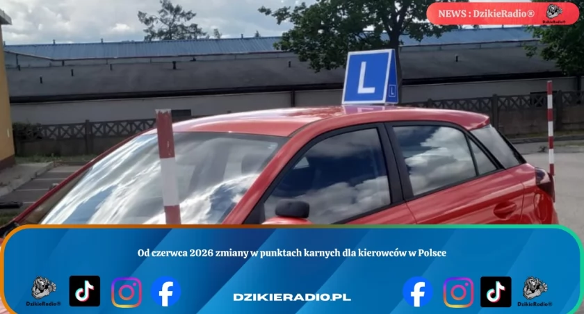Od czerwca 2026 zmiany w punktach karnych dla kierowców w Polsce