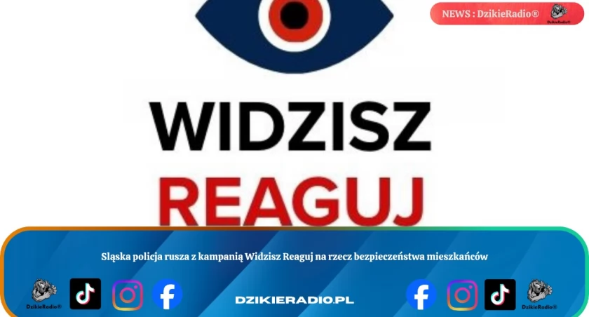 Sląska policja rusza z kampanią Widzisz Reaguj na rzecz bezpieczeństwa mieszkańców