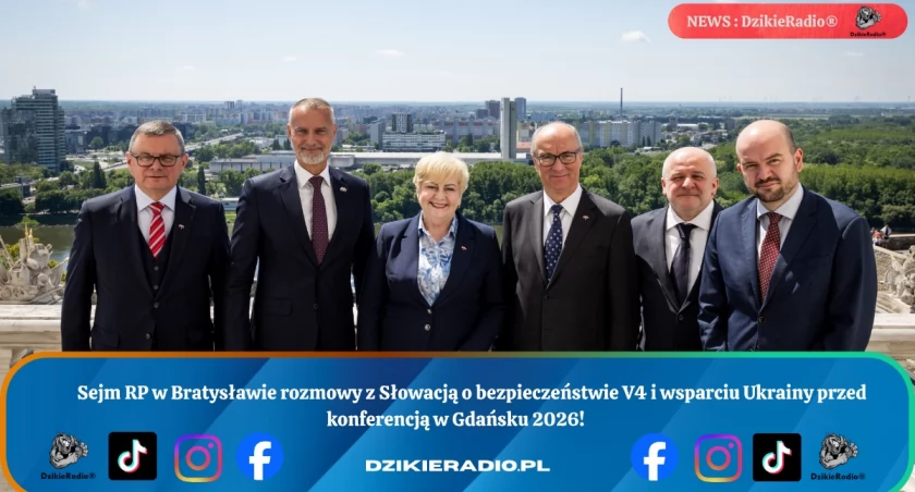 Polsko-słowacka delegacja omawia bezpieczeństwo i współpracę w Europie Środkowej.