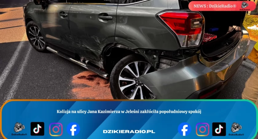 Kolizja na ulicy Jana Kazimierza w Jeleśni zakłóciła popołudniowy spokój