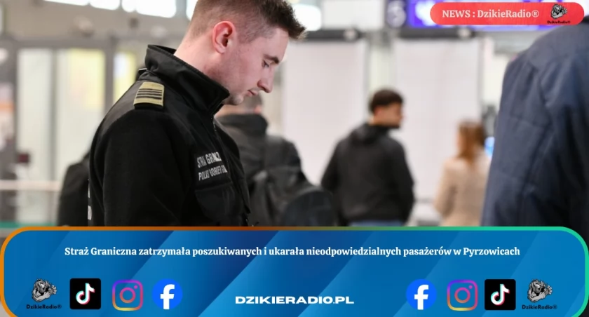 Straż Graniczna zatrzymała poszukiwanych i ukarała nieodpowiedzialnych pasażerów w Pyrzowicach
