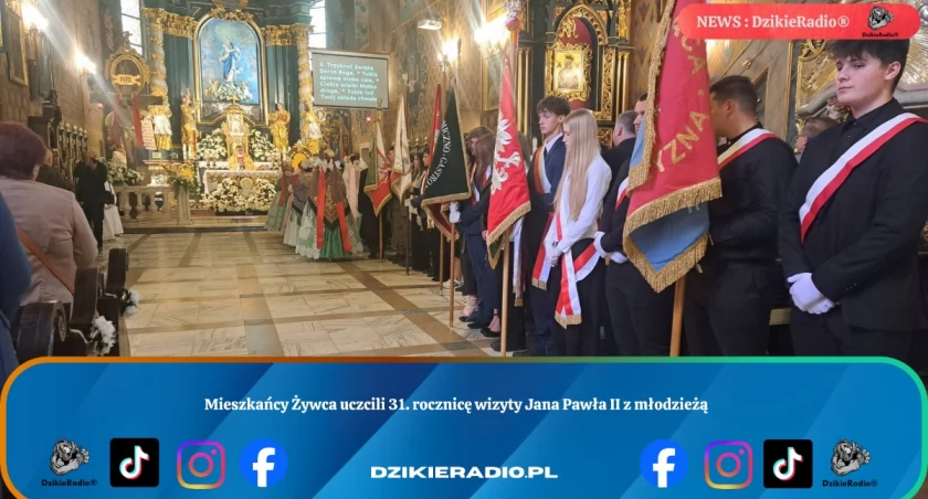 Mieszkańcy Żywca uczcili 31. rocznicę wizyty Jana Pawła II z młodzieżą i muzyką