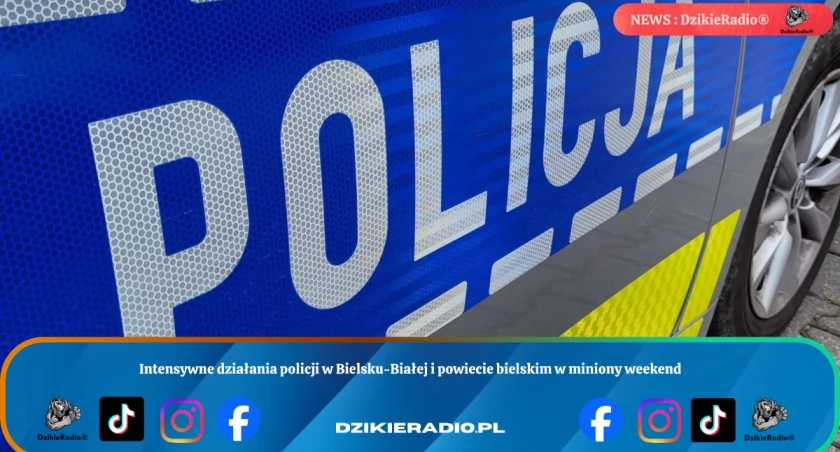 Intensywne działania policji w Bielsku-Białej i powiecie bielskim w miniony weekend