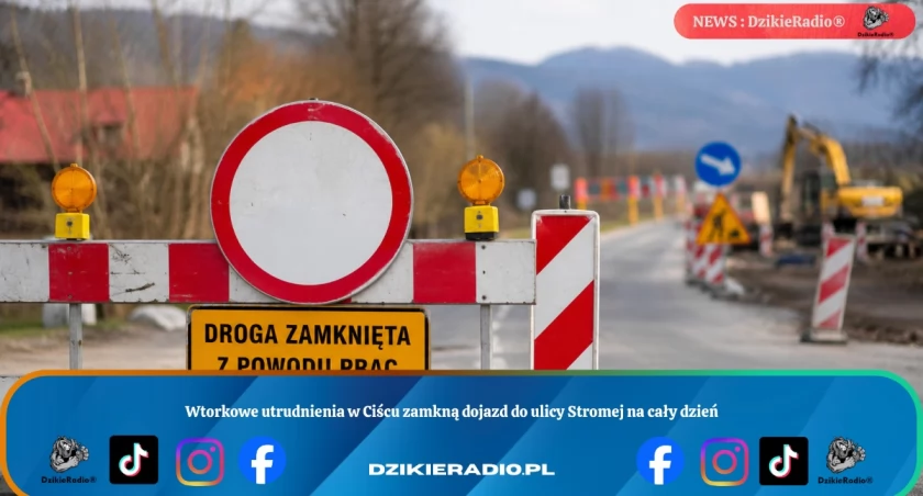 Wtorkowe utrudnienia w Ciścu zamkną dojazd do ulicy Stromej na cały dzień