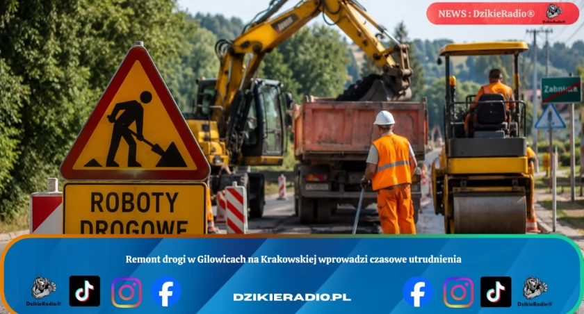 Remont drogi w Gilowicach na Krakowskiej wprowadzi czasowe utrudnienia