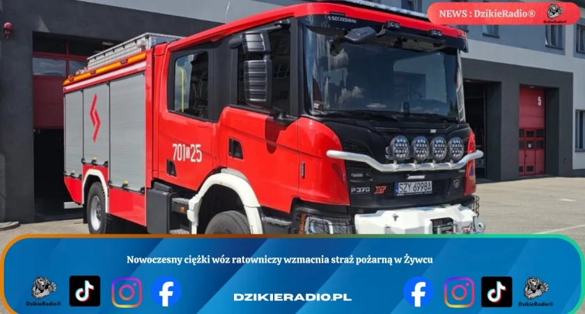 Nowoczesny ciężki wóz ratowniczy wzmacnia straż pożarną w Żywcu
