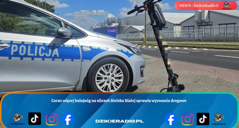 Coraz więcej hulajnóg na ulicach Bielska Białej sprawia wyzwania drogowe
