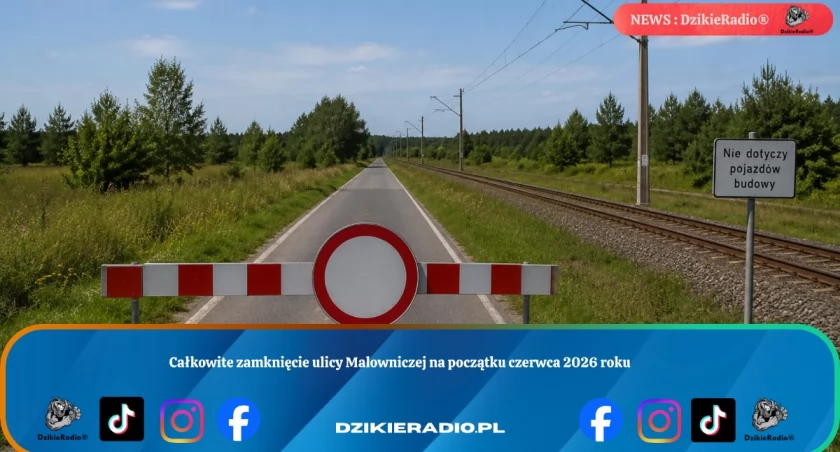 Całkowite zamknięcie ulicy Malowniczej na początku czerwca 2026 roku