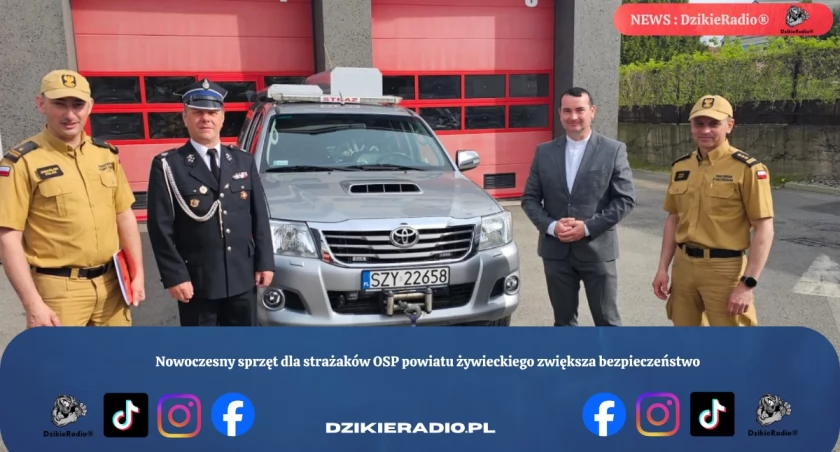 Nowoczesny sprzęt dla strażaków OSP powiatu żywieckiego zwiększa bezpieczeństwo