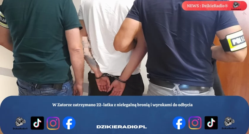 22-latek z powiatu żywieckiego zatrzymany w sprawie nielegalnej broni w Zatorze