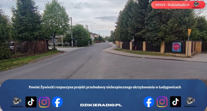 Powiat Żywiecki rozpoczyna projekt przebudowy niebezpiecznego skrzyżowania w Łodygowicach