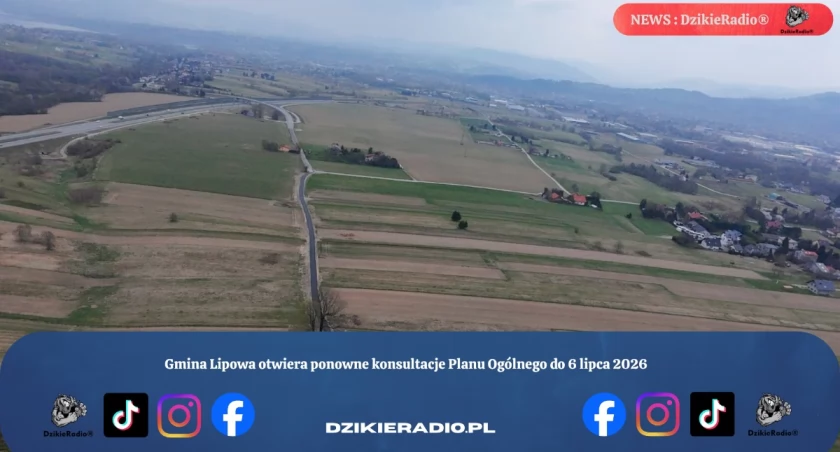 Gmina Lipowa otwiera ponowne konsultacje Planu Ogólnego do 6 lipca 2026