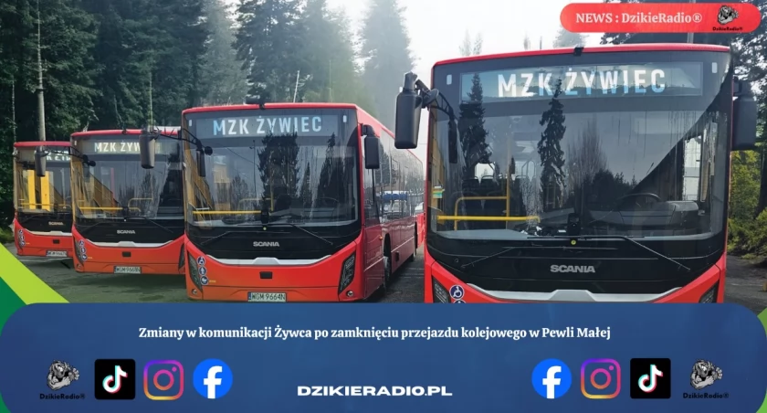 Zmiany w komunikacji Żywca po zamknięciu przejazdu kolejowego w Pewli Małej