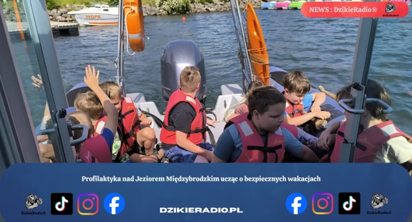 Profilaktyka nad Jeziorem Międzybrodzkim ucząc o bezpiecznych wakacjach