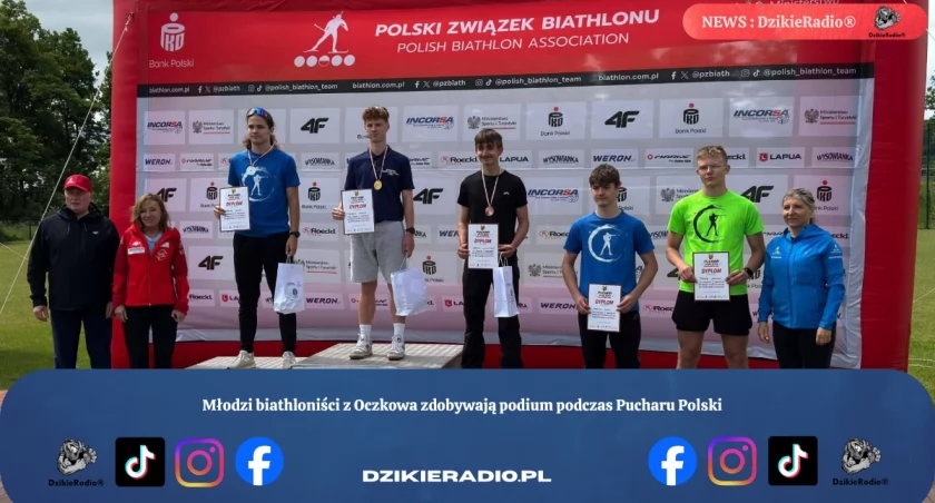 Młodzi biathloniści z Oczkowa zdobywają podium podczas Pucharu Polski