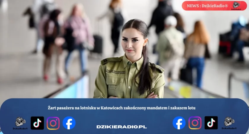 Żart pasażera na lotnisku w Katowicach zakończony mandatem i zakazem lotu