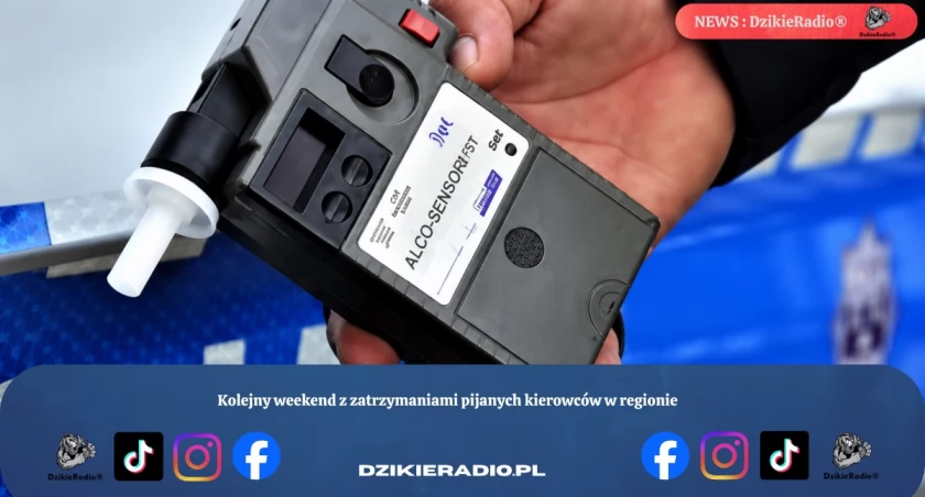 Kolejny weekend z zatrzymaniami pijanych kierowców w regionie