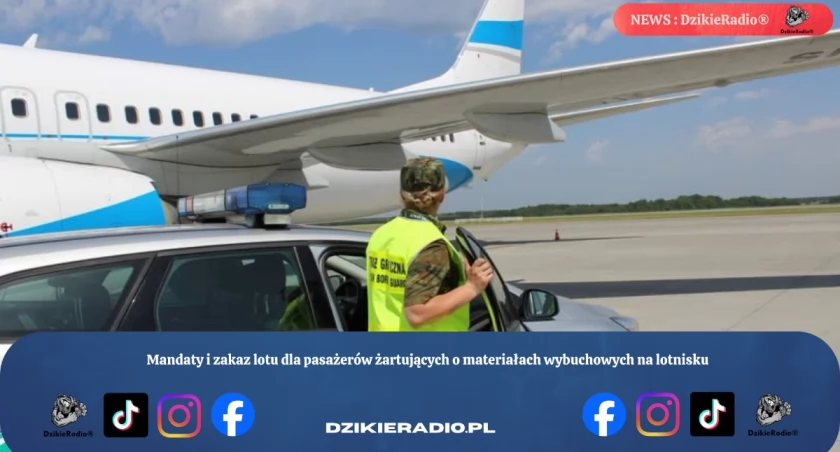 Mandaty i zakaz lotu dla pasażerów żartujących o materiałach wybuchowych na lotnisku