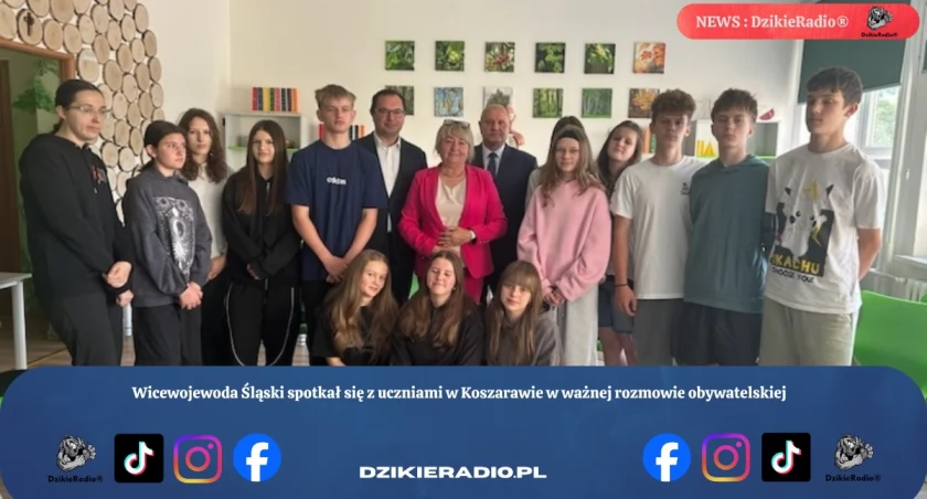 Wicewojewoda Śląski spotkał się z uczniami Koszarawy aby porozmawiać o sprawach publicznych