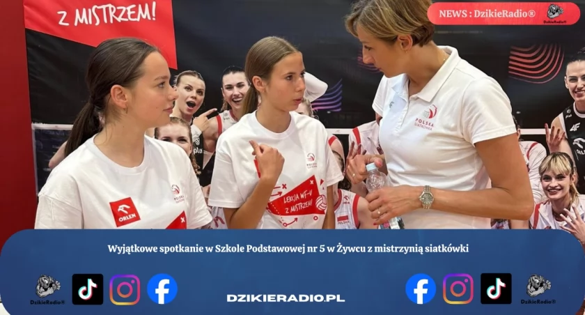 Wyjątkowe spotkanie w Szkole Podstawowej nr 5 w Żywcu z mistrzynią siatkówki