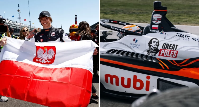 Tymek Kucharczyk upamiętnia Kazimierza Pułaskiego podczas wyścigu Indy NXT w Mid Ohio