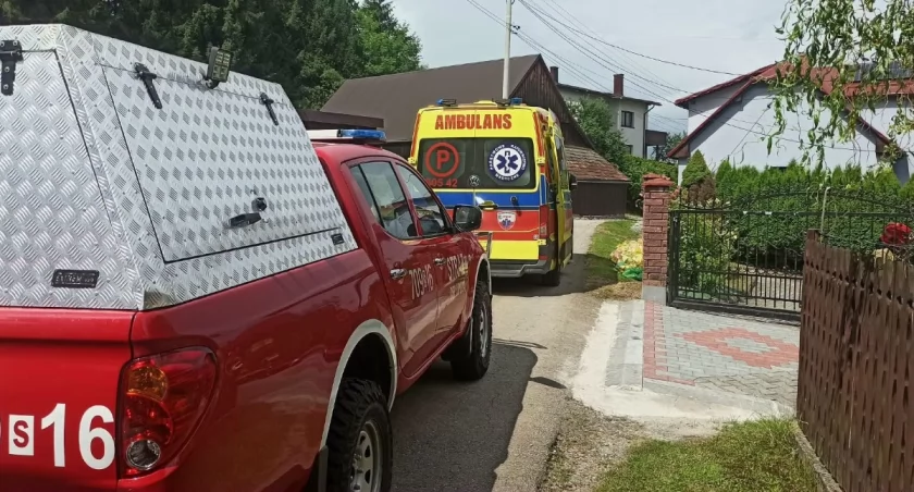 Strażacy z Lipowej uwolnili osobę uwięzioną na ogrodzeniu przy ulicy Błękitnej
